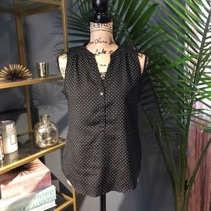 New York & Company Polka Dot Blouse Sz S